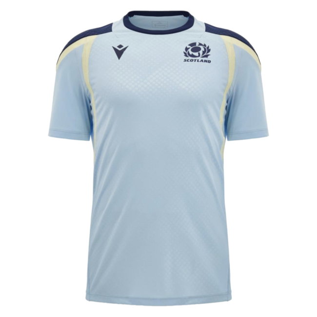 2026-2027 Scotland Rugby Training Shirt (Blue/Sand)