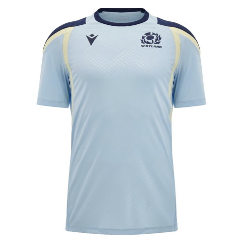 2026-2027 Scotland Rugby Training Shirt (Blue/Sand) - Kids