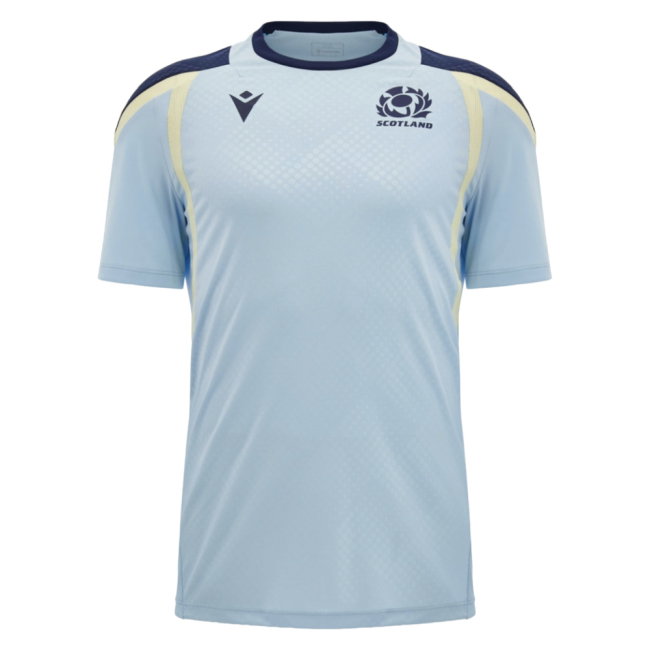 2026-2027 Scotland Rugby Training Shirt (Blue/Sand) - Kids