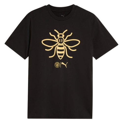 2026-2027 Man City FtblCulture Tee (Black) - Kids
