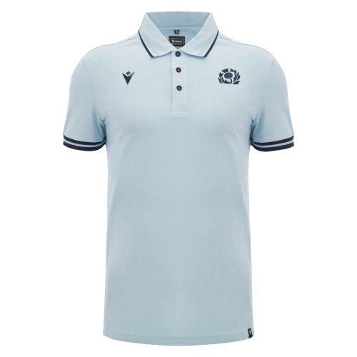2026-2027 Scotland Rugby Travel Polo (Blue/Navy)