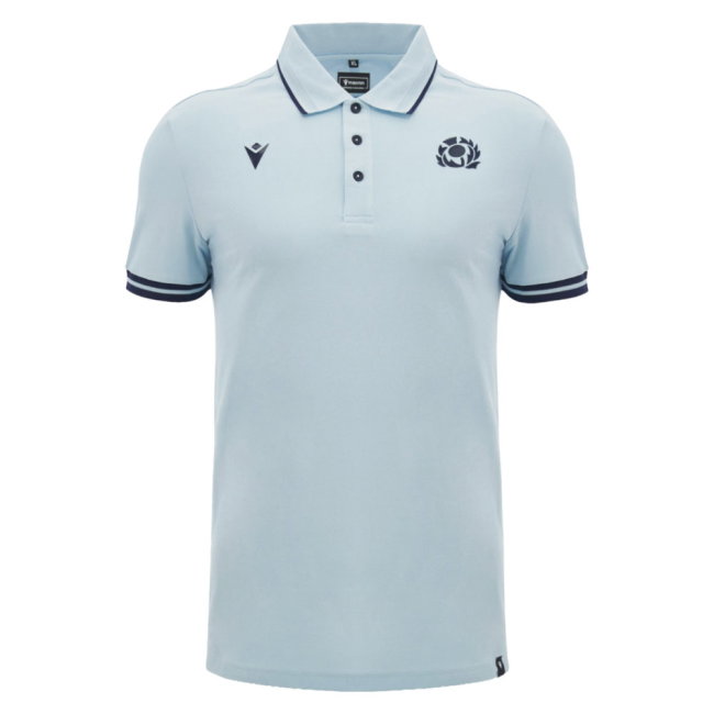 2026-2027 Scotland Rugby Travel Polo (Blue/Navy)