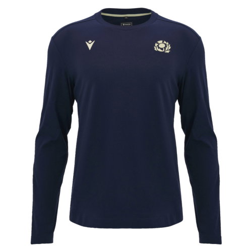 2026-2027 Scotland Rugby Ath LS Cotton Tee (Navy)