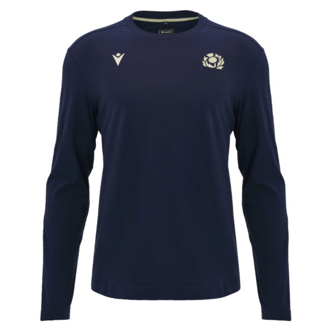 2026-2027 Scotland Rugby Ath LS Cotton Tee (Navy)