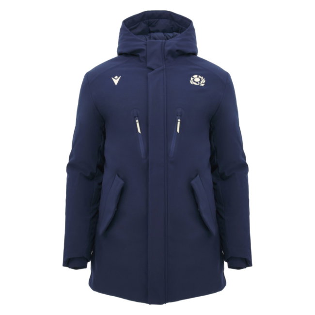2026-2027 Scotland Rugby Ath Waterproof Long Jacket (Navy)