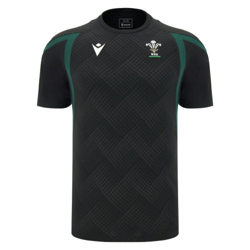 2026-2027 Wales WRU Rugby Player Training Shirt (Black) - Kids
