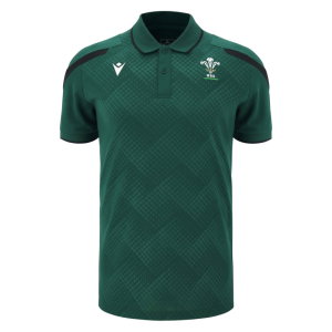 2026-2027 Wales WRU Rugby Travel Polo Shirt (Green)