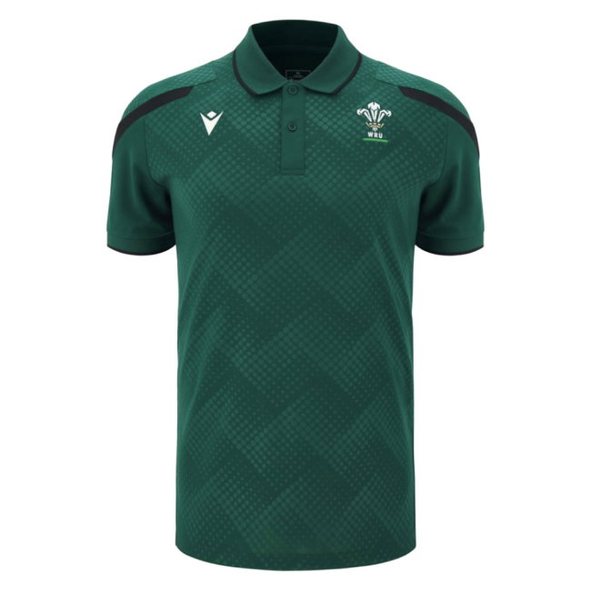 2026-2027 Wales WRU Rugby Travel Polo Shirt (Green)