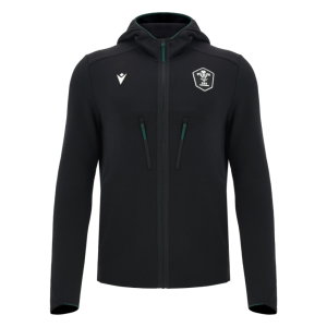 2026-2027 Wales WRU Athleisure Travel Full Zip Sweatshirt (Black)