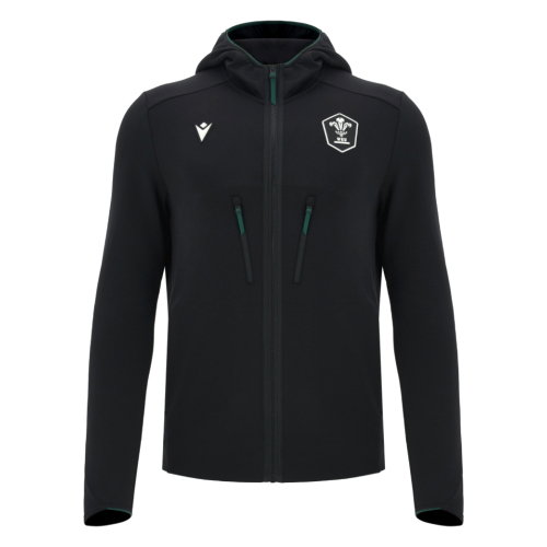 2026-2027 Wales WRU Athleisure Travel Full Zip Sweatshirt (Black)