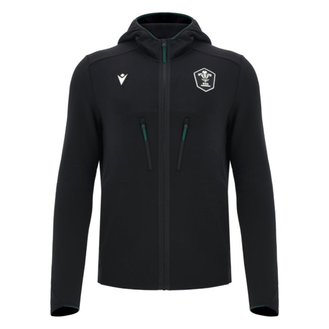 2026-2027 Wales WRU Athleisure Travel Full Zip Sweatshirt (Black)