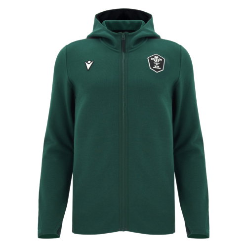 2026-2027 Wales WRU Rugby Ath Full Zip Hoodie (Green)
