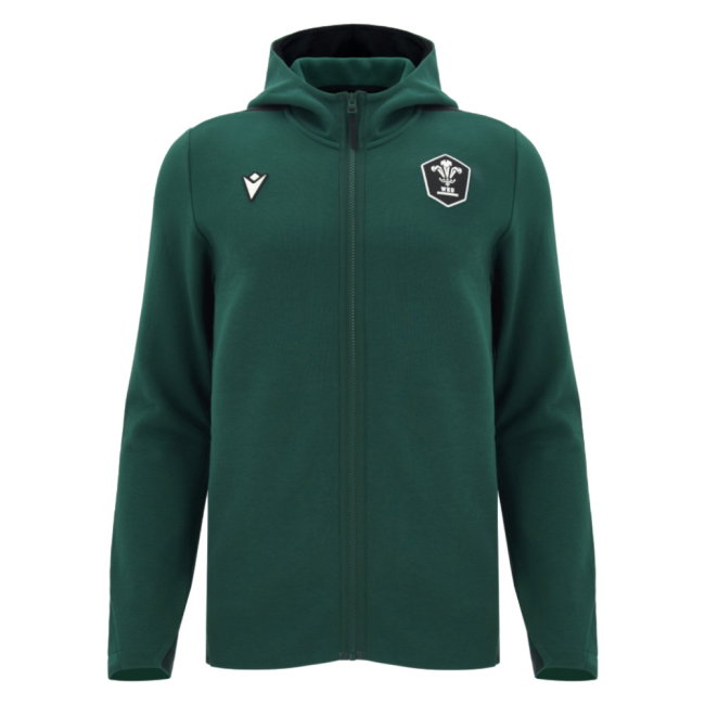 2026-2027 Wales WRU Rugby Ath Full Zip Hoodie (Green)