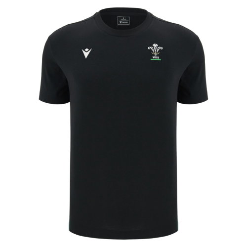 2026-2027 Wales WRU Rugby Travel Cotton T-Shirt (Black)