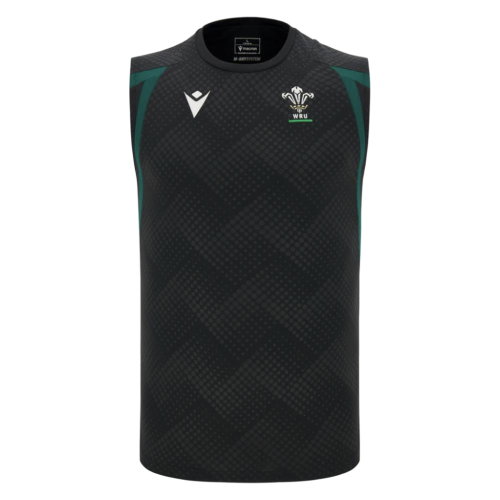 2026-2027 Wales WRU Rugby Sleeveless Training Vest (Black)