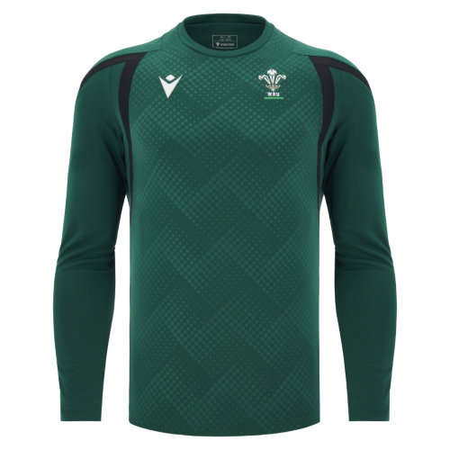 2026-2027 Wales WRU Rugby LS Training Jersey (Green) - Kids