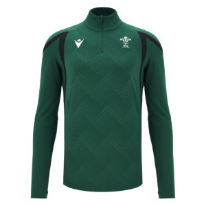 2026-2027 Wales Rugby 1/4 Zip Training Top (Green) - Kids