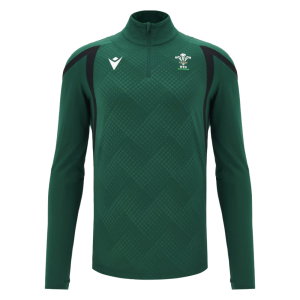 2026-2027 Wales WRU 1/4 Zip Training Top (Green)