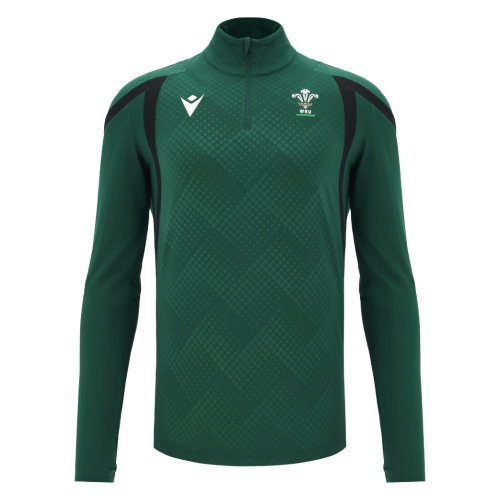 2026-2027 Wales WRU 1/4 Zip Training Top (Green)