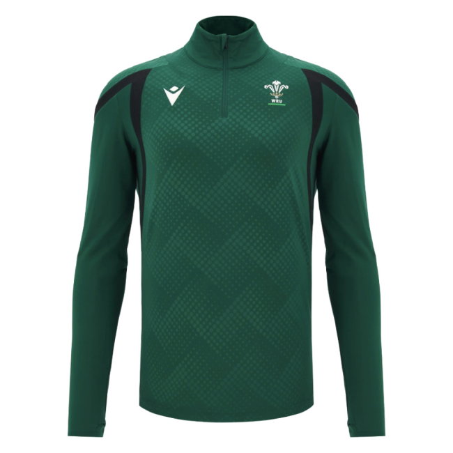 2026-2027 Wales WRU 1/4 Zip Training Top (Green)