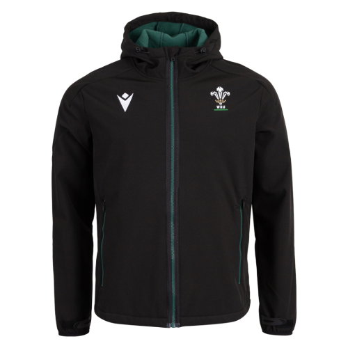 2026-2027 Wales WRU Rugby Travel Softshell Jacket (Black)