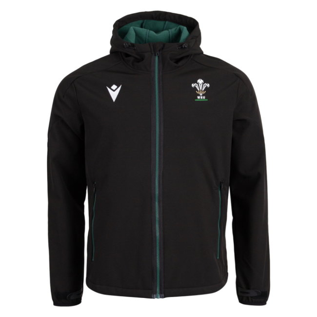 2026-2027 Wales WRU Rugby Travel Softshell Jacket (Black)