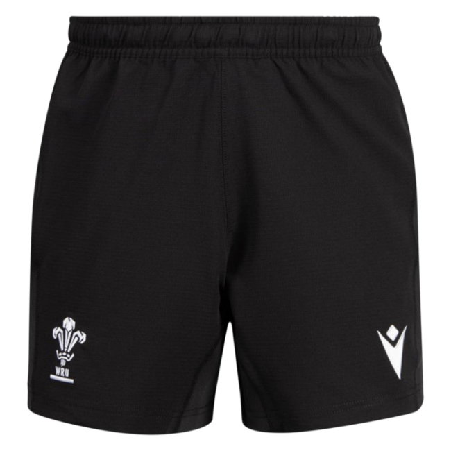 2026-2027 Wales WRU Training Rugby Shorts (Black)