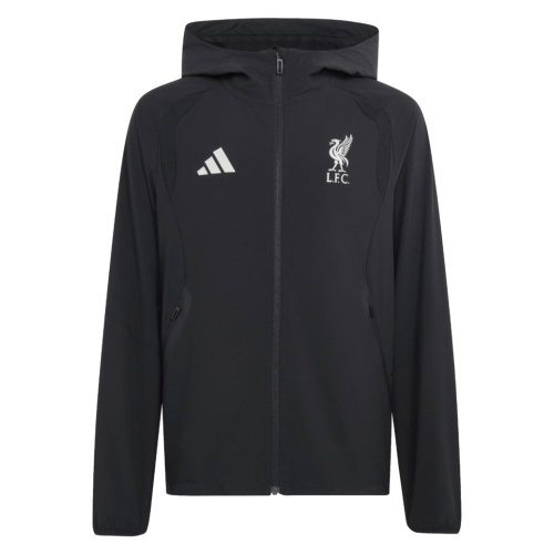 2026-2027 Liverpool TT Full Zip Windbreaker (Black) - Kids