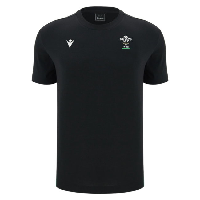 2026-2027 Wales WRU Travel Cotton T-Shirt (Black) - Kids