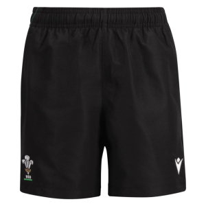 2026-2027 Wales WRU Bermuda Training Shorts (Black) - Kids