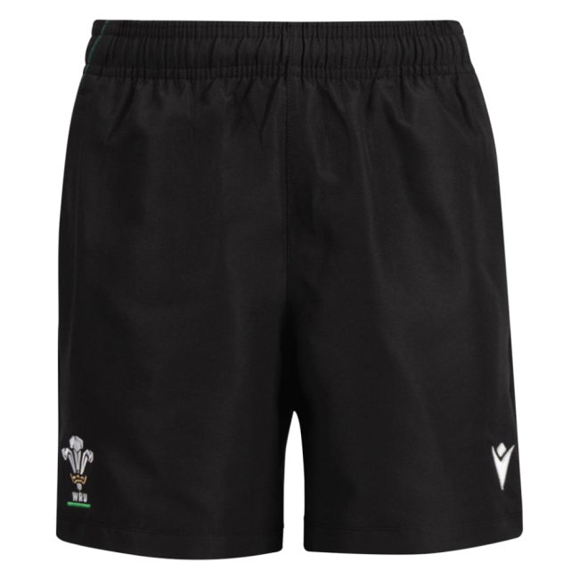 2026-2027 Wales WRU Bermuda Training Shorts (Black) - Kids