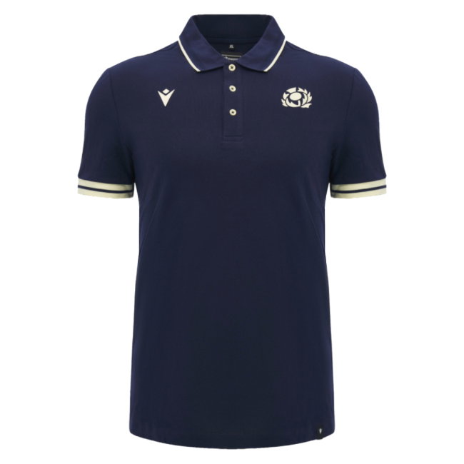 2026-2027 Scotland Rugby Ath Travel Polo Shirt (Navy)
