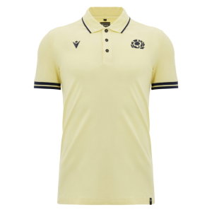 2026-2027 Scotland Rugby Ath Travel Polo Shirt (Sand)