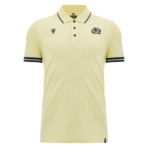 2026-2027 Scotland Rugby Ath Travel Polo Shirt (Sand)