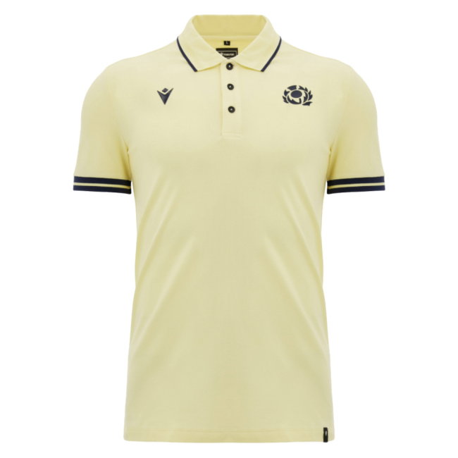 2026-2027 Scotland Rugby Ath Travel Polo Shirt (Sand)