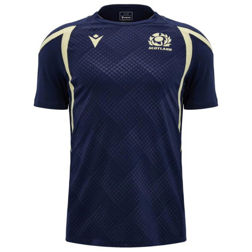 2026-2027 Scotland Rugby Training Shirt (Navy/Sand) - Kids