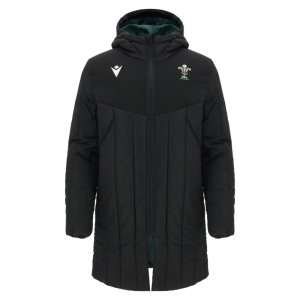 2026-2027 Wales WRU Travel 3/4 Padded Jacket (Black)