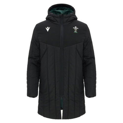 2026-2027 Wales WRU Travel 3/4 Padded Jacket (Black)