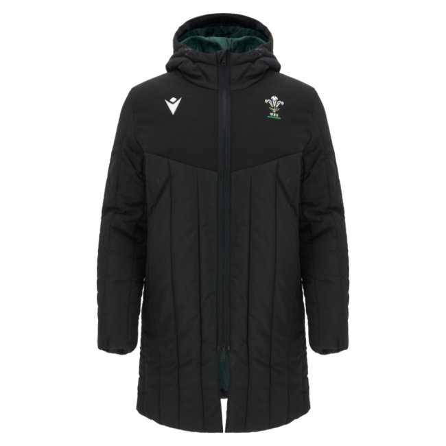 2026-2027 Wales WRU Travel 3/4 Padded Jacket (Black)