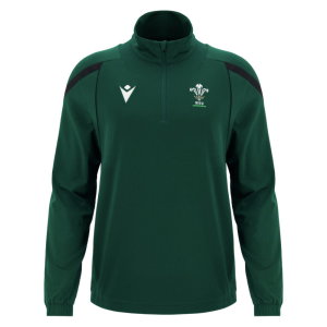 2026-2027 Wales WRU Rugby Travel Fleece 1/4 Zip (Green)