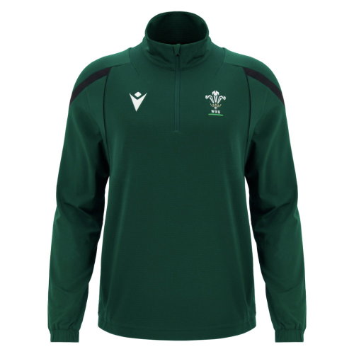2026-2027 Wales WRU Rugby Travel Fleece 1/4 Zip (Green)