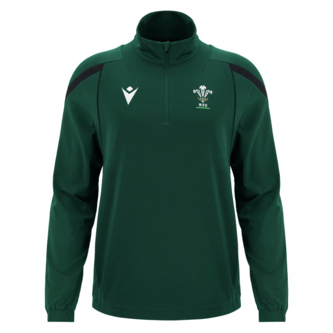 2026-2027 Wales WRU Rugby Travel Fleece 1/4 Zip (Green)