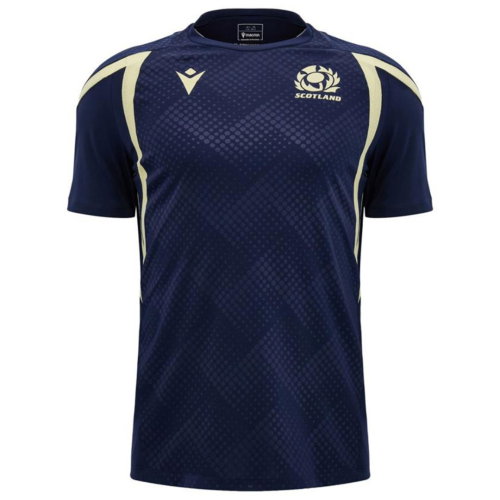 2026-2027 Scotland Rugby Training Shirt (Navy/Sand) - Kids