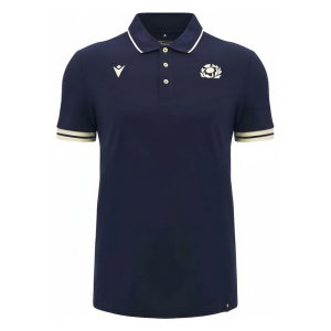 2026-2027 Scotland Rugby Polo Shirt (Navy/Sand) - Kids