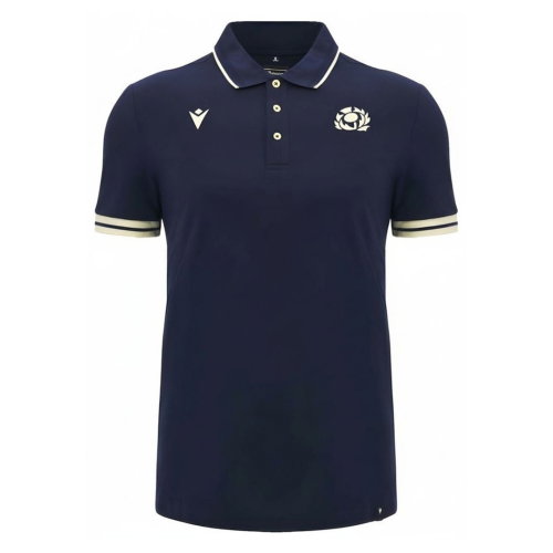 2026-2027 Scotland Rugby Polo Shirt (Navy/Sand) - Kids