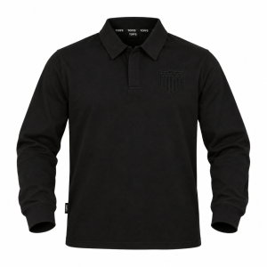 USA Blackout Badge Long Sleeve Vintage Rugby Shirt