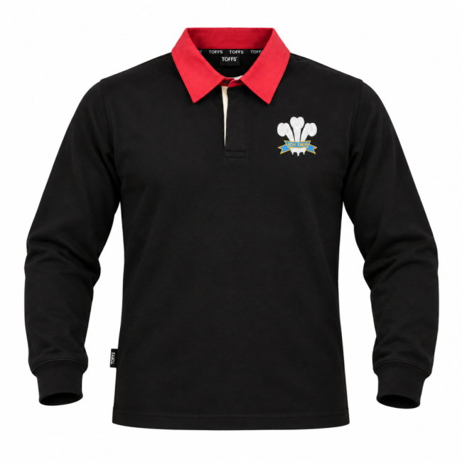 Wales 1881 Special Edition Long Sleeve Rugby Shirt (Black)