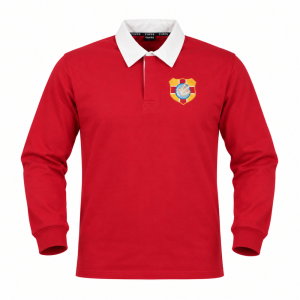 Tonga 1923 Home Vintage Rugby Long Sleeve Shirt (Red)