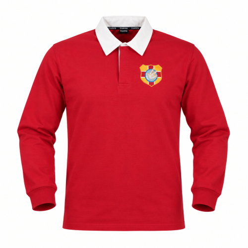 Tonga 1923 Home Vintage Rugby Long Sleeve Shirt (Red)