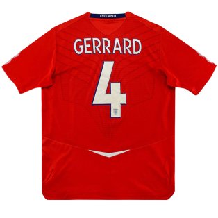 England 2008 Away Shirt (Gerrard #4) ((Excellent) S)